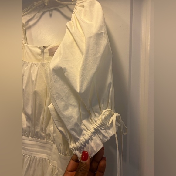 NWOT Rachel Parcell Ivory Puff Sleeve Dress - Picture 3 of 4